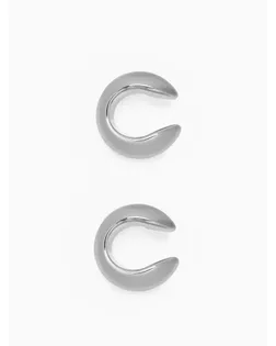 Серьги «Каффы» набор 2 шт., объёмные, цвет серебро арт. СМЛ-272294-1-СМЛ0010826313