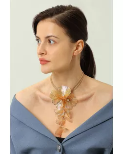 Колье «Цветок» распустившийся, цвет золото, 40 см арт. СМЛ-270924-1-СМЛ0010826376