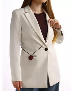 Портупея-чокер-кулон «Сердечко» кожа, трансформер, цвет бордовый, 150 см арт. СМЛ-273386-1-СМЛ0010830165