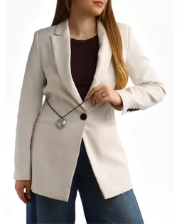 Портупея-чокер-кулон «Сердечко» кожа, трансформер, цвет серебро, 150 см арт. СМЛ-273389-1-СМЛ0010830168