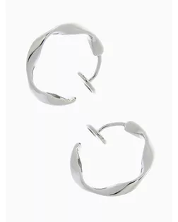 Клипсы «Тренд» кольцо жгутик, цвет серебро арт. СМЛ-272736-1-СМЛ0010830187