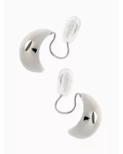 Клипсы «Тренд» крупная капля, цвет серебро арт. СМЛ-272737-1-СМЛ0010830188