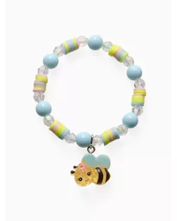 Браслет детский "Выбражулька" фимо с бусинами, пчелка с бусинами, цветной арт. СМЛ-271712-1-СМЛ0010832192