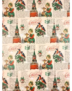 Набор упаковочной бумаги «Новогодняя», 4 листа, 70 × 100 см арт. СМЛ-281373-1-СМЛ0010863494