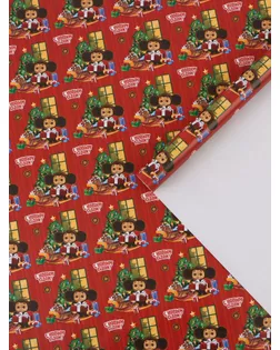 Бумага упаковочная глянцевая "Новогодняя история", 70 х 100 см арт. СМЛ-280758-1-СМЛ0010867183