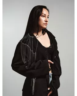 Бодичейн через плечо «Цепочка», цвет серебро арт. СМЛ-278791-1-СМЛ0010872299