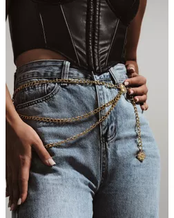 Бодичейн женская «Многоуровневая» на талию, цвет золото арт. СМЛ-280759-1-СМЛ0010872304