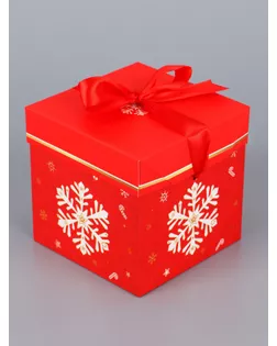 Коробка Самосборная "Дедушка мороз" 15х15х15 см 10724296 арт. СМЛ-277464-1-СМЛ0010875792