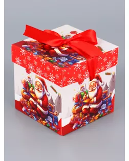 Коробка Самосборная "Колокольчики" 10х10х10 см 9594037 арт. СМЛ-277469-1-СМЛ0010875797