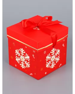 Коробка Самосборная "Снежинка" 10х10х10 см арт. СМЛ-277473-1-СМЛ0010875802