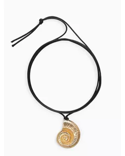 Кулон на шнурке «Ракушка» крупная, цвет золото арт. СМЛ-277538-1-СМЛ0010876418