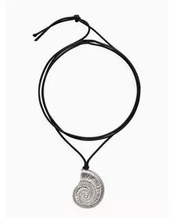 Кулон на шнурке «Ракушка» крупная, цвет серебро арт. СМЛ-277539-1-СМЛ0010876419