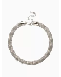 Чокер «Обруч» кручённый, цвет серебро арт. СМЛ-278517-1-СМЛ0010876915