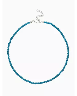 Чокер из бисера «Хрусталь», морской в серебре, 37 см + 5 см доп, цепочка арт. СМЛ-276843-1-СМЛ0010877091
