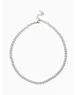 Чокер из бисера «Хрусталь», разноцветный в серебре, 37 см + 5 см доп, цепочка арт. СМЛ-276844-2-СМЛ0010877096