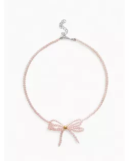 Чокер «Цветок» хрусталик, цвет розовый в золоте, 37 см + 5 см доп, цепочка арт. СМЛ-278519-1-СМЛ0010877115