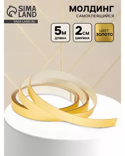Молдинг самоклеящийся, 2 см × 5 м, цвет золото арт. СМЛ-279008-1-СМЛ0010880444
