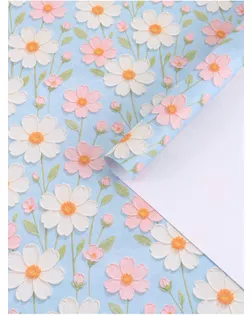 Бумага упаковочная крафтовая «Цветочная», 50 × 70 см арт. СМЛ-281749-1-СМЛ0010889819