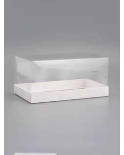 Кондитерская упаковка под рулет, белая, 25 x 15 x 12 см арт. СМЛ-282934-1-СМЛ0010890506