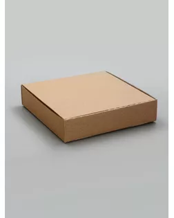 Упаковка для пирога, бурая, 23 х 23 х 5 см арт. СМЛ-278561-1-СМЛ0010899025