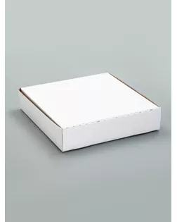 Упаковка для пирога, белая, 23 х 23 х 5 см арт. СМЛ-278562-1-СМЛ0010899026