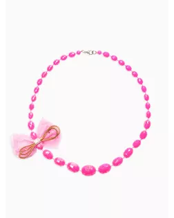 Бусы детские Выбражулька «Бант», граненые бусины, 40 см, цвет розовый арт. СМЛ-281280-1-СМЛ0010904727