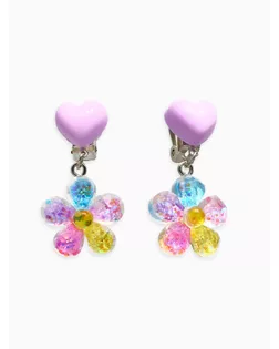 Серьги-клипсы детские Выбражулька «Цветок», сияющие, цветные арт. СМЛ-281282-1-СМЛ0010904729