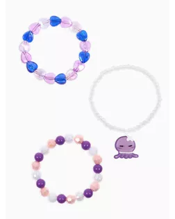 Браслет детский «Выбражулька», 3 шт. набор, осьминог, бусины, сиреневый арт. СМЛ-282541-1-СМЛ0010904736
