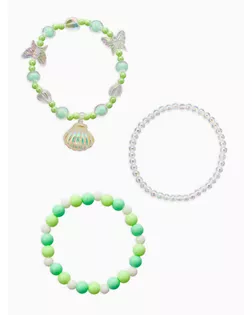 Браслет детский «Выбражулька», 3 шт. набор, жемчужина желаний, зеленый арт. СМЛ-281288-1-СМЛ0010904737