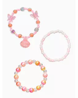 Браслет детский «Выбражулька», 3 шт. набор, жемчужина желаний, розовый арт. СМЛ-281291-1-СМЛ0010904741