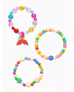 Браслет детский «Выбражулька», 3 шт. набор, хвост русалки, бусины, цветной арт. СМЛ-281293-1-СМЛ0010904743
