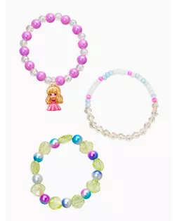 Браслет детский «Выбражулька», 3 шт. набор, принцесса, бусины, цветной арт. СМЛ-281295-1-СМЛ0010904745