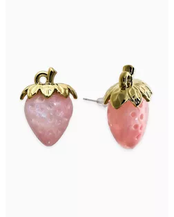 Серьги "Клубника", цвет розовый перламутр в золоте арт. СМЛ-281320-1-СМЛ0010904798