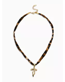 Колье "Новый стиль" бантик, леопард, в золоте 40+удл арт. СМЛ-281328-1-СМЛ0010904842