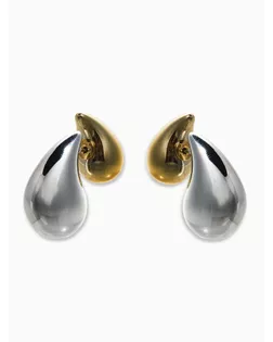 Серьги "Капли Бо" двойные, цвет золотисто-серебристый арт. СМЛ-280945-1-СМЛ0010904851