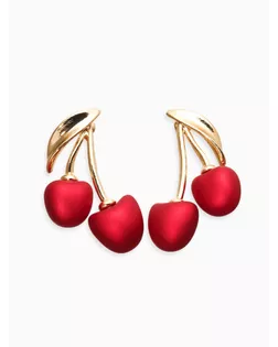 Серьги жемчуг "Вишня", цвет красный в золоте арт. СМЛ-280947-1-СМЛ0010904853