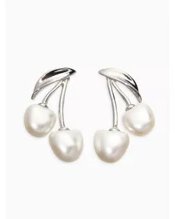 Серьги жемчуг "Вишня", цвет белый в серебре арт. СМЛ-280948-1-СМЛ0010904854
