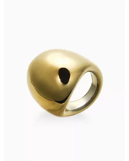 Кольцо пластик «Объемный круг», размер 17, цвет золото арт. СМЛ-280541-1-СМЛ0010904865