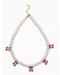 Бусы жемчужные "Вишня", цветные в золоте арт. СМЛ-280888-1-СМЛ0010904902