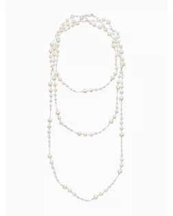 Бусы жемчужные d=3,4,5,6,8,10, цвет белый в серебре арт. СМЛ-279788-1-СМЛ0010904906