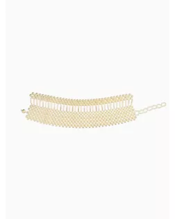 Колье-чокер жемчуг "Богема", цвет белый d=8/10/12 арт. СМЛ-279862-1-СМЛ0010904909