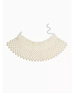 Колье-чокер жемчуг «Богема. Россыпь», белое, d=8/10/12 арт. СМЛ-279814-1-СМЛ0010904911