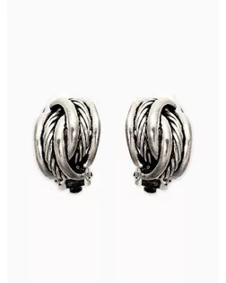 Клипсы "Винтаж" узел, цвет чернёное серебро арт. СМЛ-280545-1-СМЛ0010904929