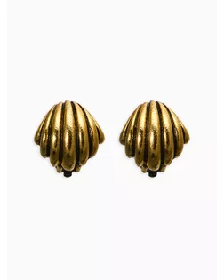 Клипсы "Винтаж" ракушка, цвет чернёное золото арт. СМЛ-280548-1-СМЛ0010904933