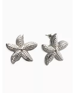 Серьги металл "Морская звезда", цвет серебро арт. СМЛ-280960-1-СМЛ0010905769