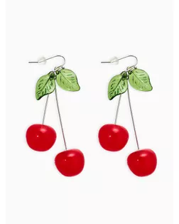 Серьги «Вишни», цветные в серебре арт. СМЛ-280961-1-СМЛ0010905777