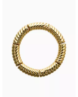 Браслет пластик на резинке "Стиль" резной, цвет золото арт. СМЛ-281338-1-СМЛ0010905781