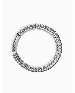 Браслет пластик на резинке "Стиль" резной, цвет серебро арт. СМЛ-282549-1-СМЛ0010905782