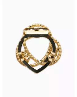 Зажим для платка "Узоры" три нити, цвет белый в золоте арт. СМЛ-282560-1-СМЛ0010905875