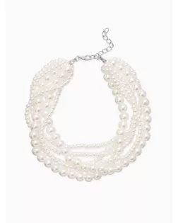 Обвес на штаны "Бусины жемчужные", цвет белый в серебре 25+удл арт. СМЛ-279789-1-СМЛ0010905937